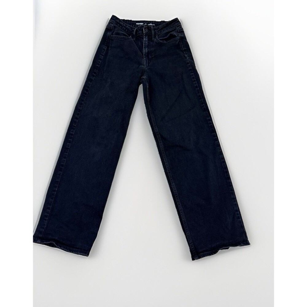 Old Navy Wow Baggy Wide Leg Jeans 0 Black Wash | Mid Rise Denim NWOT